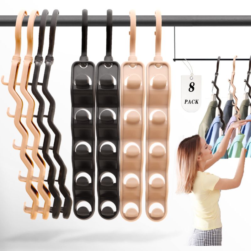 Photo 1 of **non refundable
8 Pack-Closet Organizers and Storage,College Dorm Room Essentials,Sturdy Plastic Space Saving Hangers, (pack of 2)