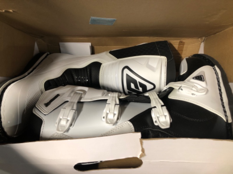 Photo 2 of Answer Racing 446636 Powersports Motocross Protection Gear: AR1 Boots, Black/White, Size 10, 1 Pair 10 Black/White