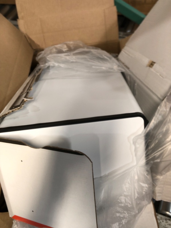 Photo 1 of Brabantia Roll Top Bread Box (Fresh White) Large Front Opening Flat Top Bread Box, Fits 2 Loaves, Ideal for Kitchen Counter