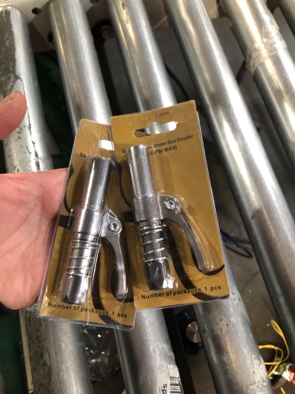 Photo 2 of **PACK OF 2**
Fureivt Grease Gun Coupler,Strong Lock-on Greases Gun Couplers, Compatible with All Grease Guns 1/8" NPT Grease Gun Fitting,12000 PSI Quick Release Grease Coupler with 12" Spring Flex Hose