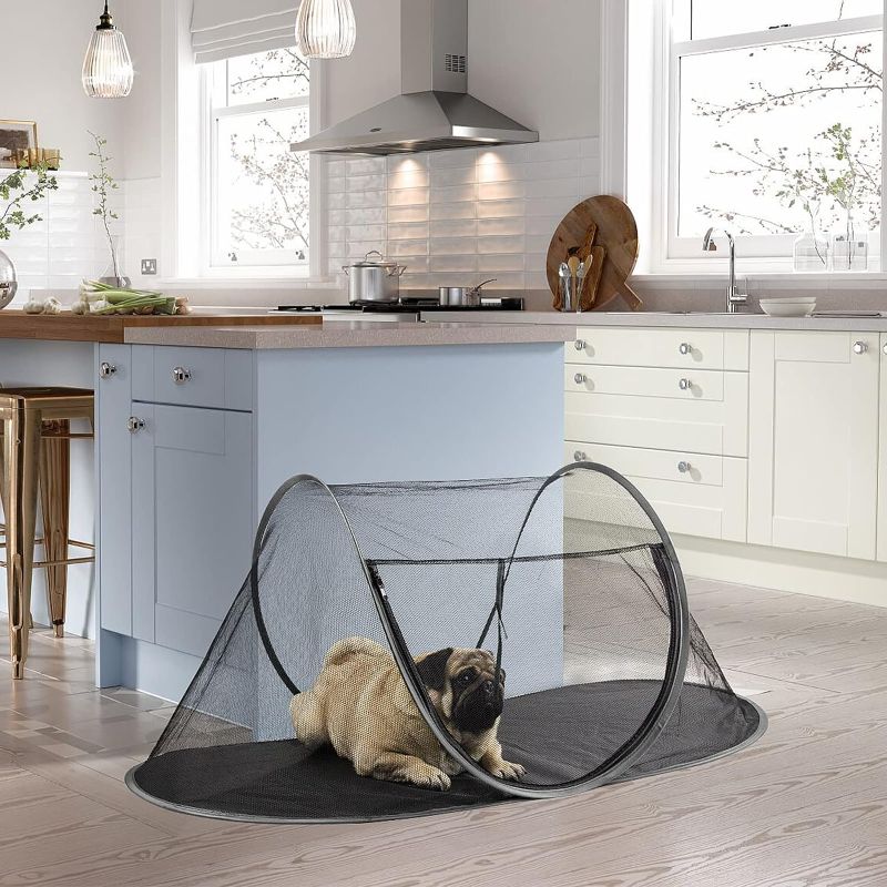 Photo 5 of (READ FULL POST) Outdoor Cat Enclosures, Portable Cat Tent for Bearded Dragon, Dogs and Small Animals, Cat Outdoor Tent with Foldable Bag(Black)
