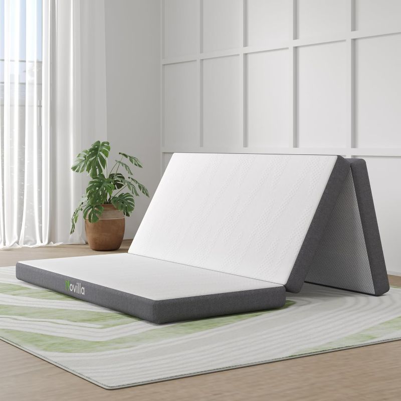 Photo 1 of ***USED - DIRTY - NO PACKAGING***
Novilla Folding Mattress Queen Size,4 inch Memory Foam Tri Fold Mattress,Portable Mattress with Washable Cover,Guest Portable Foldable Mattress for Travel,CertiPUR-US Certified,Queen Mattress, 80" L x 60" W x 4" H