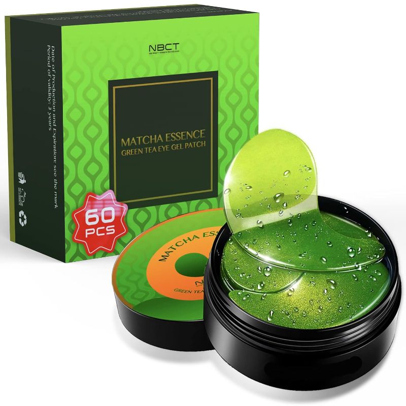 Photo 1 of  Matcha Green Tea Under Eye Patches for Dark Circles and Puffiness - 60 Pack with Collagen and Hydrogel