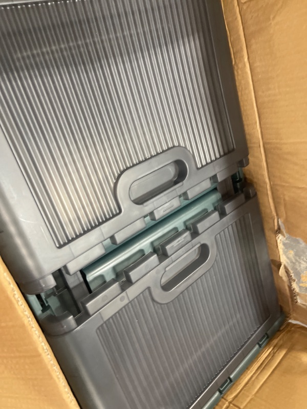 Photo 1 of Plastic Book Shelf - Collapsible Bookcase, 19 Gal Blanket Storage, Stackable Room Organization, Clear Storage Bins with Lids, Storage Shelves, Cube Storage Organizer, Bedroom Organization (3 Pack) Green 19 Gal - 3 Pack