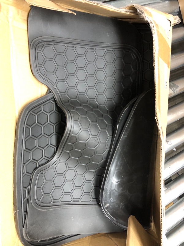 Photo 1 of Megiteller Car Floor Mats Custom Fit for Dodge Journey 2012 2013 2014 2015 2016 2017 2018 2019 2020?3 Row Set ? Odorless Washable Heavy Duty Rubber (All Weather) Floor Liners Black Black 3 Rows