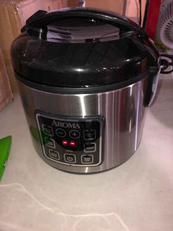 Photo 2 of (READ FULL POST) Aroma Housewares ARC-914SBD Digital Cool-Touch Rice Grain Cooker and Food Steamer, Stainless, Silver, 4-Cup (Uncooked) / 8-Cup (Cooked) Basic