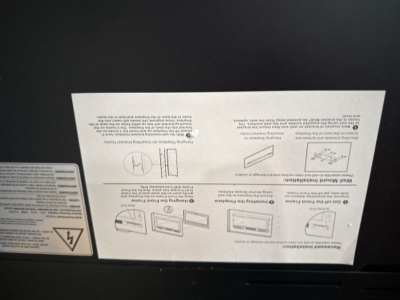 Photo 5 of ***READ NOTES***Upesitom 43 Inch Recessed and Wall Mounted Electric Fireplace, 750/1500W Modern Linear Fireplace Heater, LED Fireplace Insert with Adjustable Flame Colors, Bracket, Timer, Remote Control, Black 43"