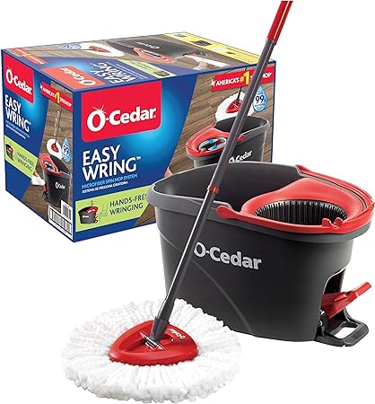 Photo 1 of **MISSING STICK** O-Cedar EasyWring Microfiber Spin Mop and Bucket Cleaning System
