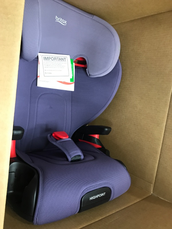 Photo 2 of Britax Highpoint Backless Belt-Positioning Booster Seat, SafeWash Purple Ombre