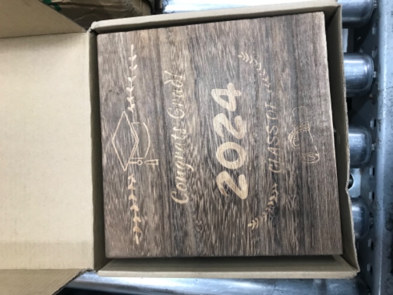 Photo 1 of QoTang Graduation Gift Box Wooden Graduation Keepsake Box Engravong Graduation Cap Graduation Gift for Him Decorative Memory Box Class of 2024 Graduation Gift for Graduate High School College Party
