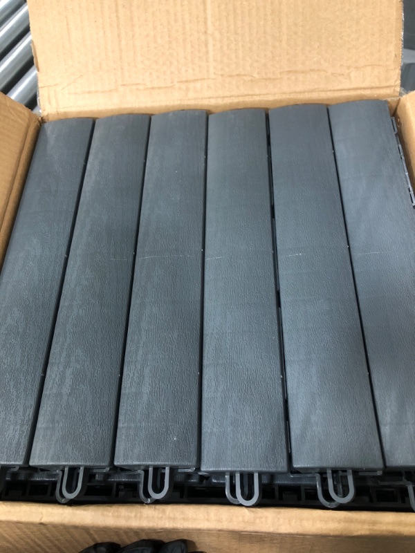 Photo 2 of *****STOCK IMAGE FOR SAMPLE*****
12 Pack Interlocking Deck Tiles, Dark Grey