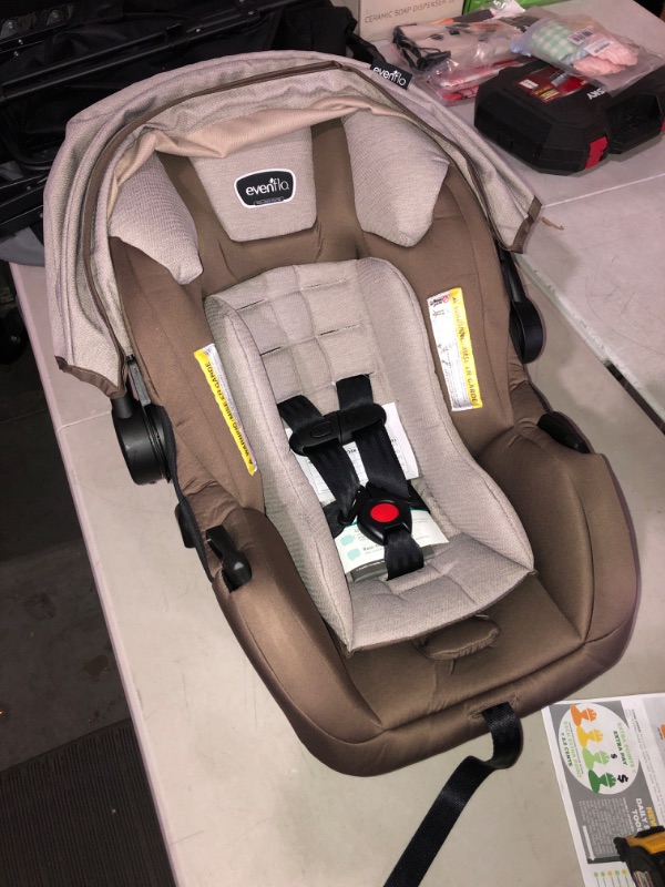 Photo 2 of (READ FULL POST) Evenflo Pivot Modular Travel System With SafeMax Car Seat, 2 Piece Set (Pack of 1 Only Travel System Sandstone Beige