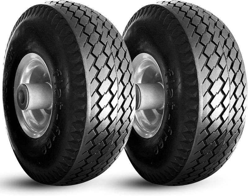 Photo 1 of 2Pk of 10x4.00-4” Wheels, All Purpose Utility Tire