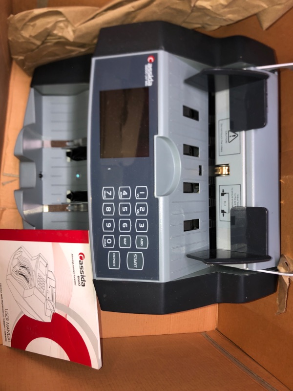 Photo 2 of Cassida 6600 UV/MG – USA Business Grade Money Counter with UV/MG/IR Counterfeit Detection – Top Loading Bill Counting Machine w/ ValuCount™, Add and Batch Modes – Fast Counting Speed 1,400 Notes/Min UV/MG Counterfeit Detection Machine