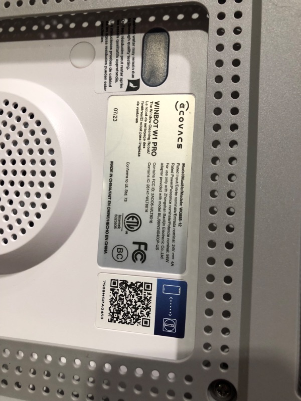 Photo 1 of ***USED - POWERS ON - UNABLE TO TEST FURTHER***
ECOVACS Winbot W1 Pro Window Cleaning Robot, Intelligent Cleaning with Dual Cross Water Spray Technology, Win SLAM 3.0 Path Planning, 2800Pa Suction Power, Edge Detection Technology, App Control W1 Pro Gray