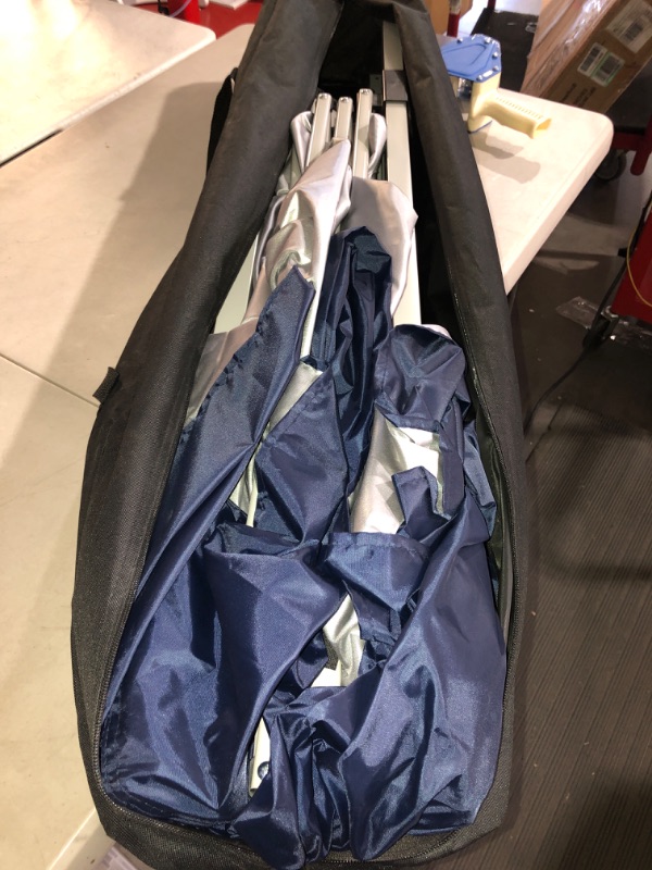 Photo 3 of ***USED - DAMAGED LEG - UNABLE TO VERIFY FUNCTIONALITY***
Oneofics Canopy, 10X10 FT Pop Up Canopy Outdoor Instant Tent with Carrying Bag, Portable Gazebo for Patio Deck Garden and Beach Cover Dark Blue