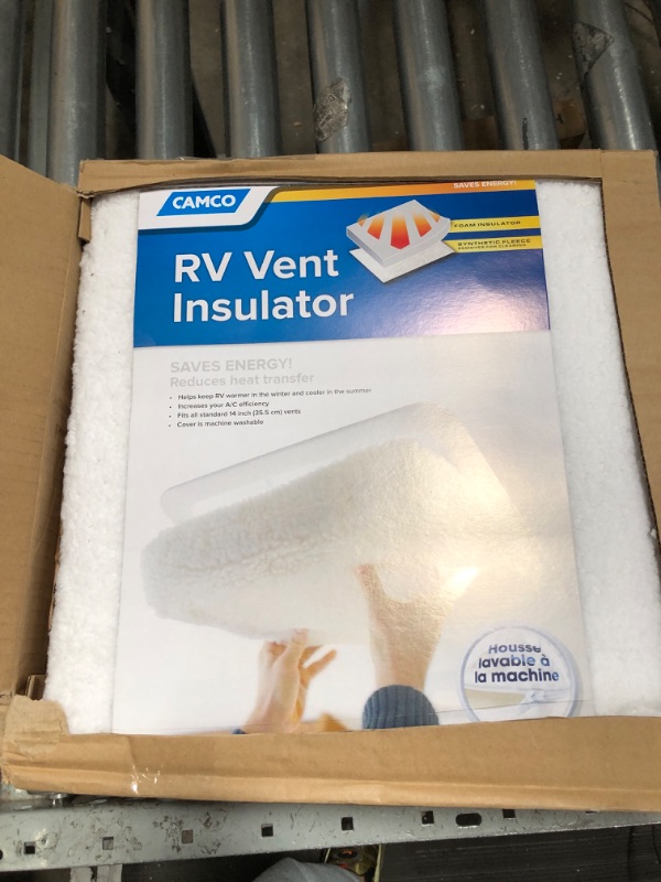 Photo 2 of Camco - 45195-A RV Vent Insulator And Skylight Cover Without Reflective Surface, Fits Standard 14" RV Vents - 45195