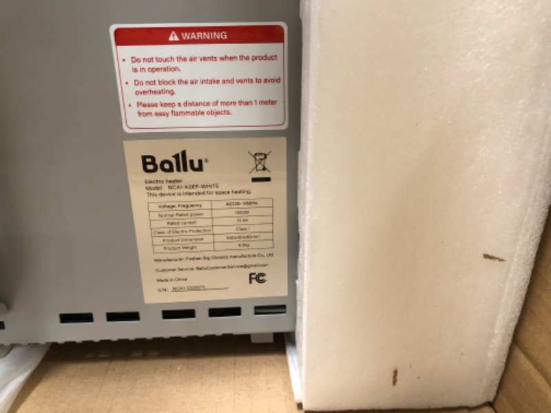 Photo 2 of ***USED - MISSING LEGS AND REMOTE - DOESN'T POWER ON - UNABLE TO TROUBLESHOOT***
Ballu Convection Panel Space Heaters,Whole Room Heater for Indoor Use with Smart Thermostat,Remote,24h Timer,Eco,Portable Standing and Wall Mount,1500W Electric Space Heaters