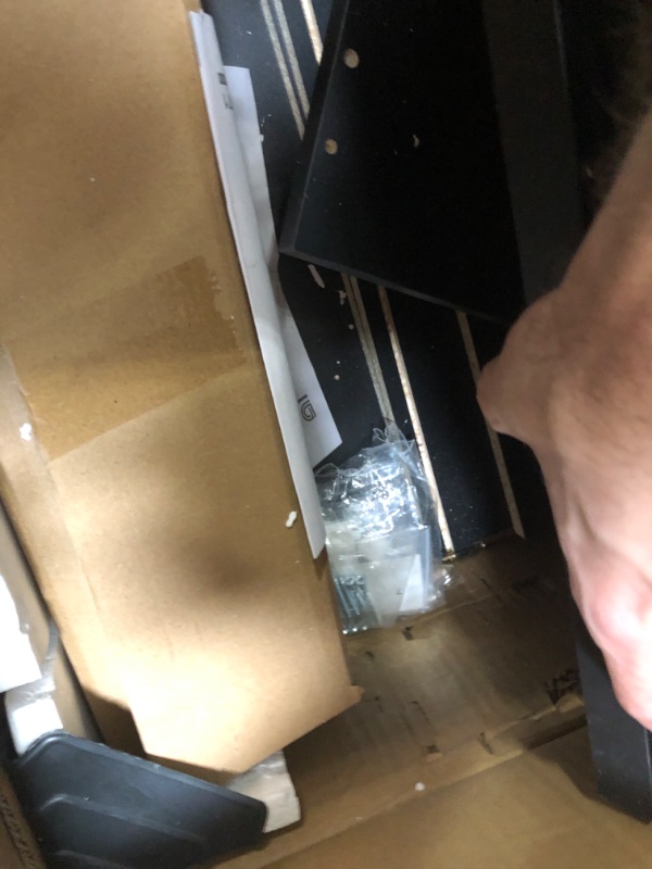 Photo 1 of DEVAISE 2 Drawer Wood File Cabinet, Mobile Lateral Filing Cabinet with Storage, Letter Legal Size, White 15.7"D x 18.1"W x 26.6"H Black