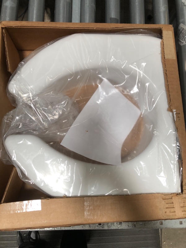 Photo 2 of **MISSING HARDWARE**
SP Ableware Basic Open-Front 3-Inch Elevated Toilet Seat for Standard/Elongated Toilets - White (725790000) Universal