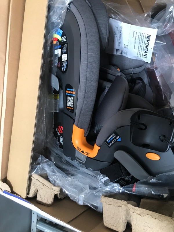 Photo 2 of Chicco OneFit ClearTex All-in-One Car Seat, Rear-Facing Seat for Infants 5-40 lbs, Forward-Facing Car Seat 25-65 lbs, Booster 40-100 lbs, Convertible Car Seat | Slate/Grey