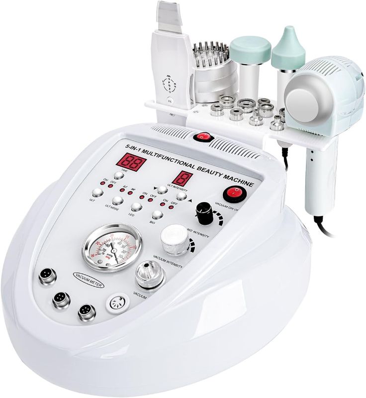 Photo 1 of 5 in 1 Diamond Glow Facial Machine, Yofuly Professional Diamond Skin Care Equipment, Multifunctional Diamond Facial Device for Salon Home Use | 65-68cmHg Suction Power
