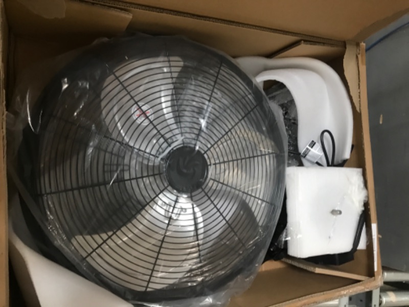 Photo 2 of 18In Wall Mount Fan, 120° Oscillating Fan and High Velocity 3-Speed Wall Fan, 5500 CFM Industrial Outdoor Wall Fan for Commercial, Garage, Residential, Warehouse - Etl Listed