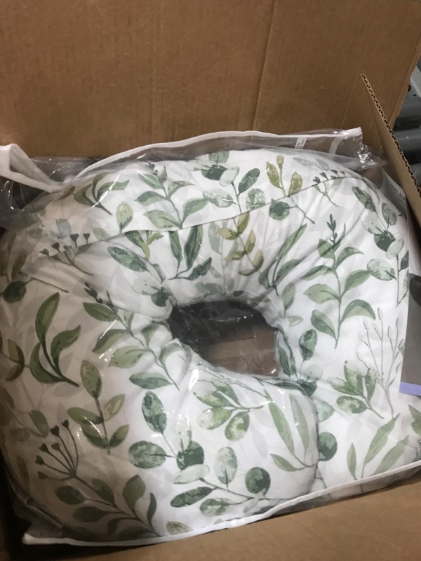 Photo 2 of Boppy Nursing Pillow and Positioner—Original | Green Foliage | Breastfeeding, Bottle Feeding, Baby Support | with Removable Cotton Blend Cover