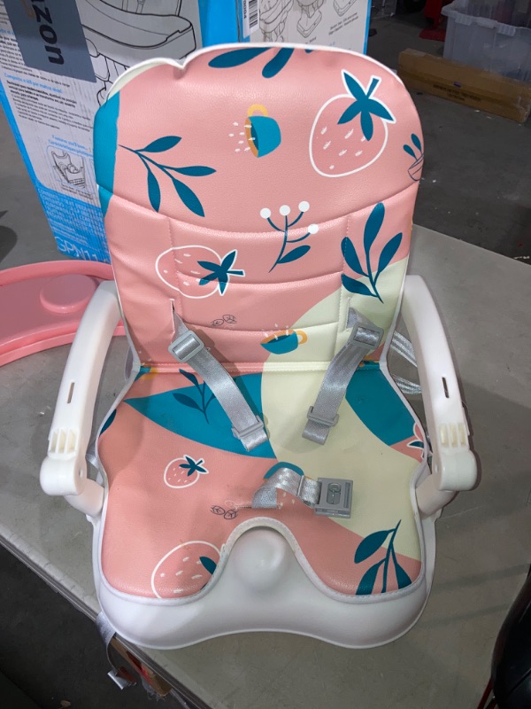 Photo 2 of ***HEAVILY USED AND DIRTY - LIKELY MISSING PARTS - SEE PICTURES***
Dream On Me Munch N Go Booster Seat for Dining Table, Lightweight Compact Fold Travel Booster Seat, 3-in-1 Convertible, Three Level Height and Tray Adjustment Pink