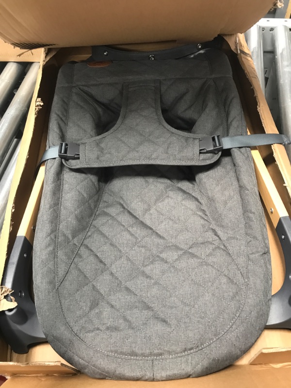 Photo 2 of ANGELBLISS Baby Bouncer, Portable Bouncer Seat for Babies, Infants Bouncy Seat with Mesh Fabric, Natural Vibrations (Dark Grey) Dark Gray