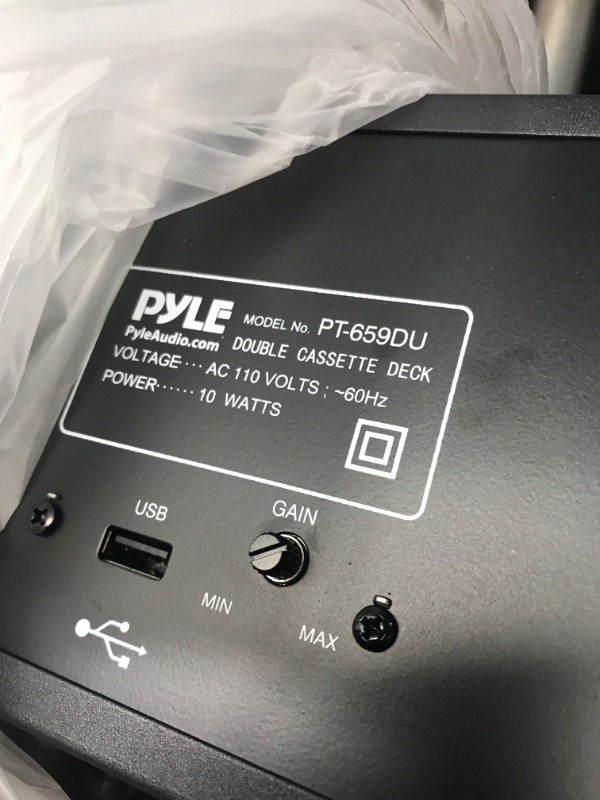 Photo 1 of Pyle Dual Stereo Cassette Tape Deck - Clear Audio Double Player Recorder System w/ MP3 Music Converter, RCA for Recording, Dubbing, USB, Retro Design - For Standard / CrO2 Tapes, Home Use - PT659DU