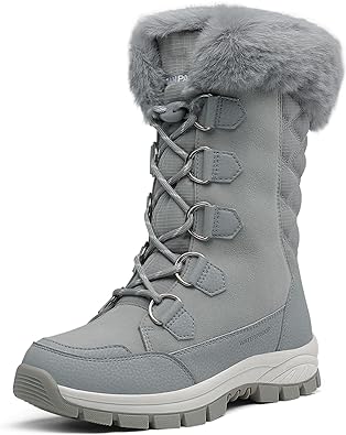 Photo 1 of DREAM PAIRS Women's Waterproof Winter Snow Boots, Warm Comfortable Faux Fur Insulated Non-Slip Outdoor Lace-Up Mid Calf Booties SIZE US 9 womans