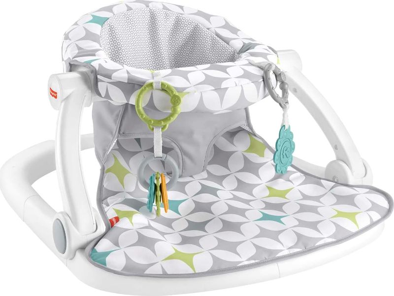 Photo 1 of **STOCK PHOTO FOR REFERENCE, DOES NOT INCLUDE MAT** Fisher-Price Portable Baby Chair Sit-Me-Up Floor Seat With Developmental Toys & Machine Washable Seat Pad, Starlight Bursts