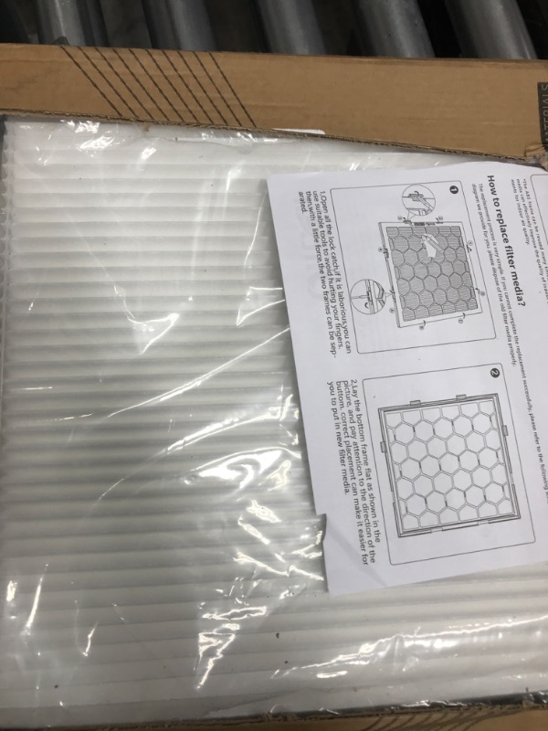 Photo 2 of 14x14x1 MERV 13 Air Filter,AC Furnace Air Filter,Reusable ABS Plastic Frame, 7 Pack Replaceable Filter Media (Actual Size: 13 3/4" x 13 3/4" x 3/4") 14x14x1 MERV13