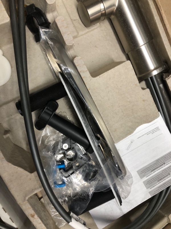 Photo 1 of Delta Faucet Theodora Pull Down Kitchen Faucet with Pull Down Sprayer, Commercial Kitchen Sink Faucet, Faucets for Kitchen Sink, Magnetic Docking Spray Head, SpotShield Stainless 18804Z-SP-DST