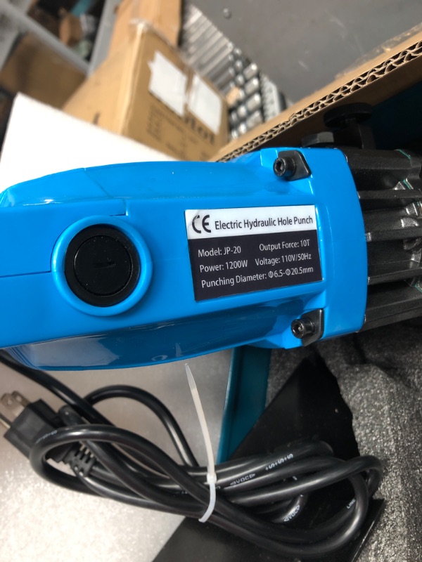 Photo 3 of (READ FULL POST) Bonvoisin Electric Hydraulic Hole Puncher ?1/4"-4/5" 1200W Punching Machine 110V Metal Hole Punch with Carbon Brush 5 Dies for Iron Copper Aluminum Plate Angle Steel