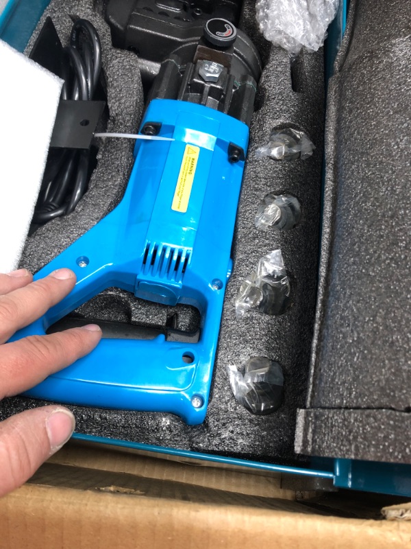 Photo 4 of (READ FULL POST) Bonvoisin Electric Hydraulic Hole Puncher ?1/4"-4/5" 1200W Punching Machine 110V Metal Hole Punch with Carbon Brush 5 Dies for Iron Copper Aluminum Plate Angle Steel