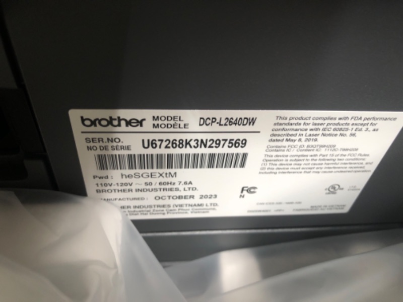 Photo 1 of Brother DCP-L2640DW Wireless Compact Monochrome Multi-Function Laser Printer with Copy and Scan, Duplex, Mobile, Black & White | Includes Refresh Subscription Trial(1), Amazon Dash Replenishment Ready New Model: DCPL2640DW