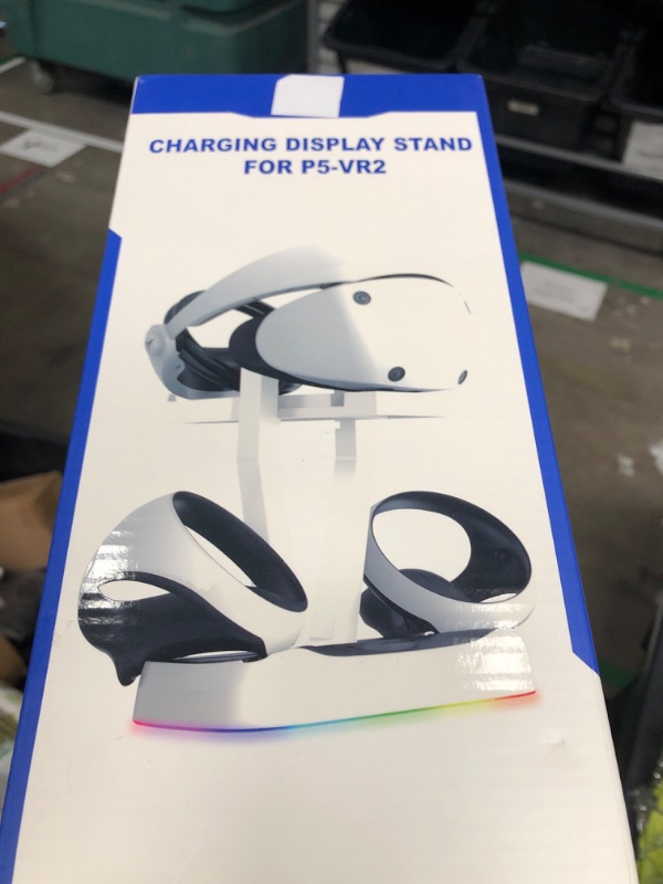 Photo 1 of GenGeLy Charging Station for PS5 VR2 with 3 Type-C Magnetic Adapters, VR2 Holder Display Stand for PSVR2 Controller with Breath RGB Light