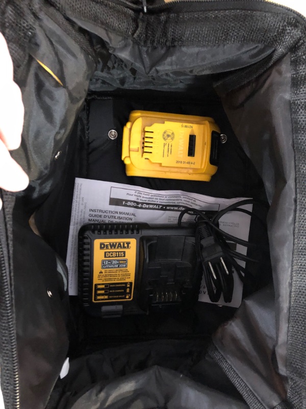 Photo 4 of ***DAMAGED*BAG CUT*MISSING ONE BATTERY*USED***
DeWalt 20V MAX Starter KIT