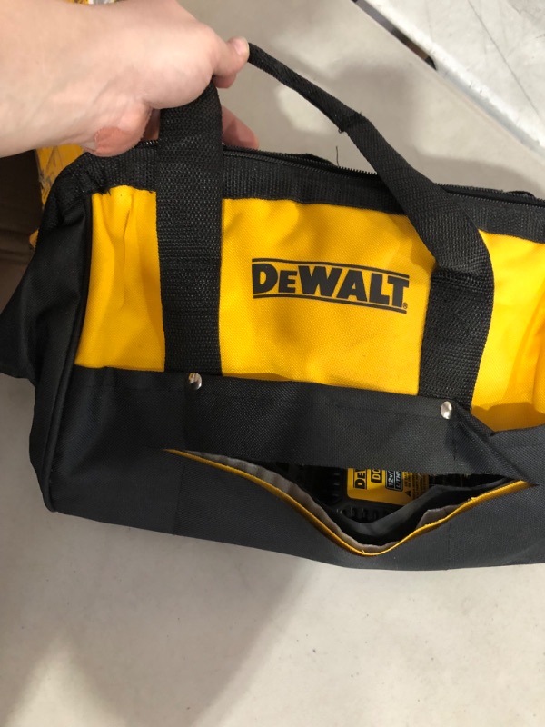 Photo 3 of ***DAMAGED*BAG CUT*MISSING ONE BATTERY*USED***
DeWalt 20V MAX Starter KIT