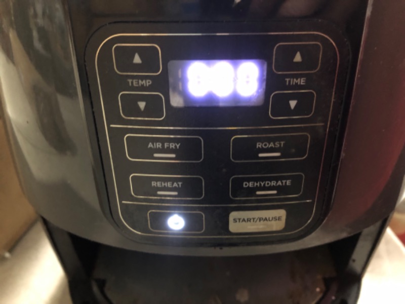 Photo 4 of ***HEAVILY USED AND DIRTY - SEE PICTURES - POWERS ON - UNABLE TO TEST FURTHER***
Ninja AF101 Air Fryer that Crisps, Roasts, Reheats, & Dehydrates, for Quick, Easy Meals, 4 Quart Capacity, & High Gloss Finish, Black/Grey 4 Quarts