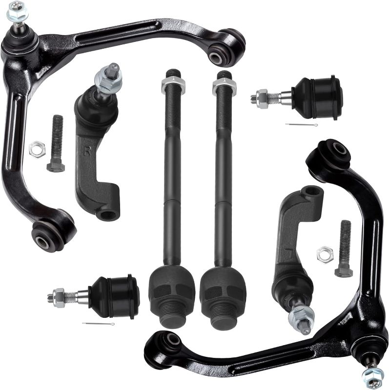 Photo 1 of **STILL IN PACKAGING UNKNOWN MAKE OR MODEL ALL COMPENTS ARE IN PLASTIC PACKAGING, PHOTO FOR REFERENCE** Suspension Kit Front Upper Control Arm with Ball Joint Fit 2002-2005 For Jeep Liberty 2.4L 2.8L 3.7L Lower Ball Joint Inner Outer Tie Rods Kit
