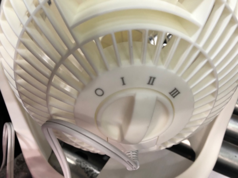 Photo 3 of  WOOZOO Personal Circulator Fan, White, White 46ft. Air Flow 360° Tilt