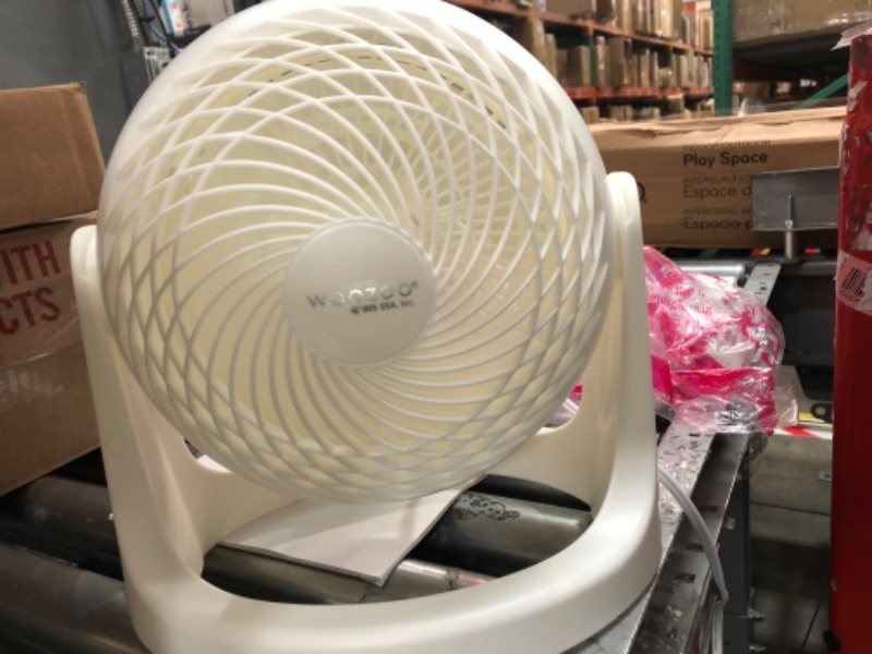 Photo 2 of  WOOZOO Personal Circulator Fan, White, White 46ft. Air Flow 360° Tilt