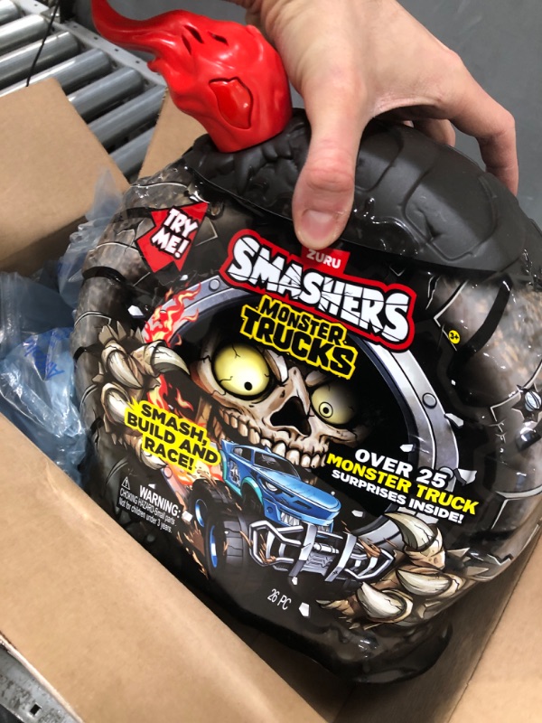 Photo 2 of Smashers Monster Truck Surprise (Dino Truck) by ZURU Boys with 25 Surprises Collectible Monster Truck Surprise Smash Slime Sand Compounds Discovery