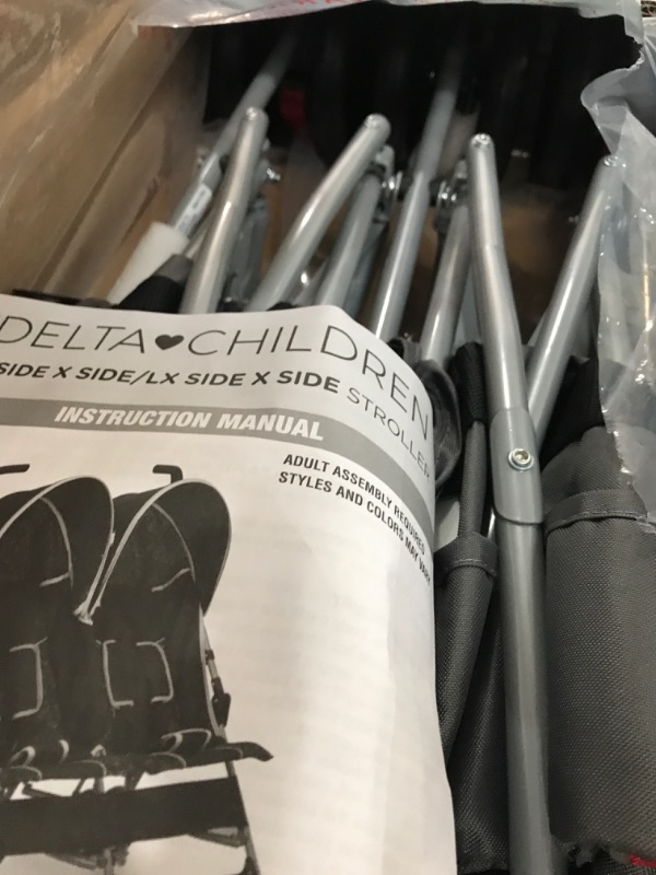 Photo 3 of Delta Children City Street LX Side by Side Stroller, Grey