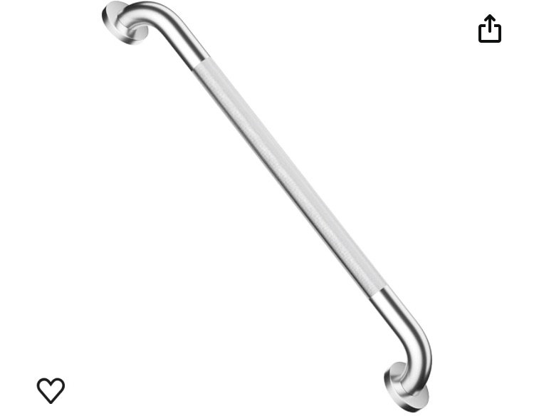 Photo 1 of 24 Inch Anti Slip Shower Grab Bar, Munzong Stainless Steel Bathroom Grab Bar, Satin Brushed Nickel Knurled Bathroom Balance Bar,Safety Hand Rail Support Handicap Elderly Senior Assist Bath Handle