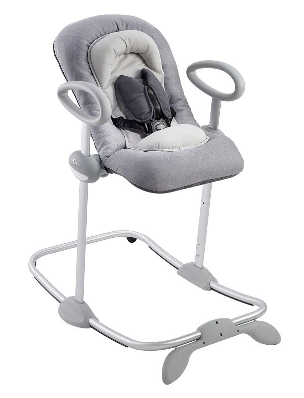 Photo 1 of BEABA Up and Down Portable Baby Rocker | 4 Height Levels and 3 Reclining Positions with One Click| Soft Padding Seat | Gray
