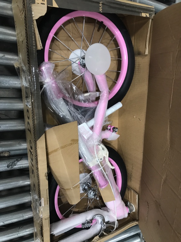 Photo 2 of ***Parts Only***JOYSTAR 14/16 Inch Balance Bike for Toddlers and Kids Ages 3-8 Years Old Boys and Girls - Sport Kids Balance Bike with Handbrake - No Pedal Training Bicycle Pink 16 Inch with Handbrake